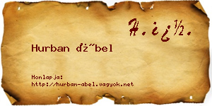 Hurban Ábel névjegykártya