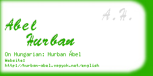abel hurban business card